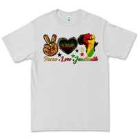 Dove Grey peace love juneteenth raised fist Premium Tee - HRA Design Shop