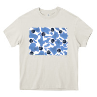 Cream distressed blueberry milkshake cowhide Heavy Core Tee - RanaPortraitStore