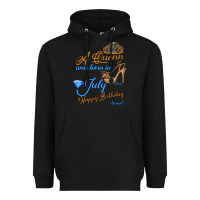 Black A Queen Was Born In July 24th Happy Birthday Heavyweight Hoodie - Bettercallsaul