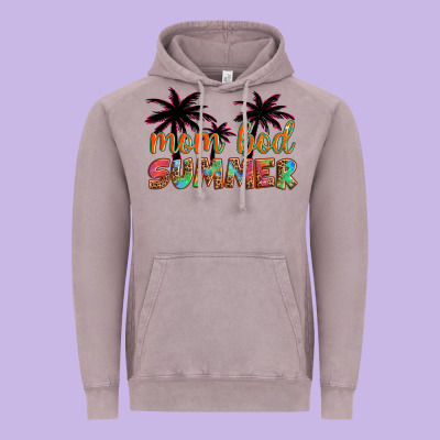 Mom Bod Summer With Palms Vintage Hoodie Designed By Artiststas