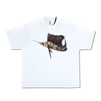 White Atlantic Sailfish Illustrations Urban Heavy Tee - LillyAllenDesigns
