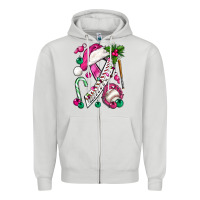 Dove Grey Pink Christmas Breast Cancer Ribbon Baseball Zipper Hoodie - BundleAndBundleShop