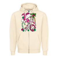 Sandshell Pink Christmas Breast Cancer Ribbon Baseball Zipper Hoodie - BundleAndBundleShop