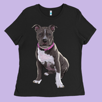 Pitbull Ladies Tee Designed By Ranaportraitstore