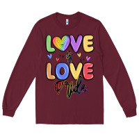 Burgundy love is love pride Long Sleeve Tee - MaliasSmallBusiness