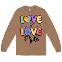 Toasted Coconut love is love pride Long Sleeve Tee - MaliasSmallBusiness