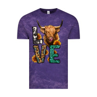 Cloud Purple love long haired cow Vintage Tee - Jasminsmagicworld