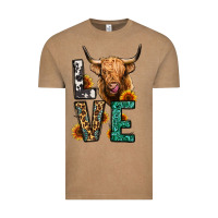 Vintage Coffee love long haired cow Vintage Tee - Jasminsmagicworld