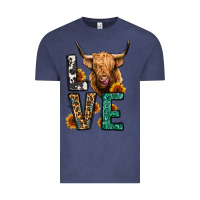 Vintage Denim love long haired cow Vintage Tee - Jasminsmagicworld