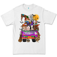 White Hallloween Farm animals Truck Premium Tee - CowhideDigitalArt