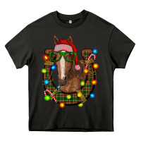 Asphalt christmas horseshoe with horse Heavy Core Tee - RanaPortraitStore