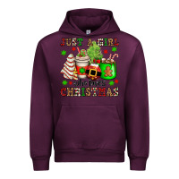 Mauve Wine just a girl who loves christmas Urban Hoodie - OliviaCreatesArt