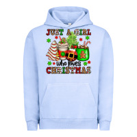 Pigment Grape Ice just a girl who loves christmas Urban Hoodie - OliviaCreatesArt