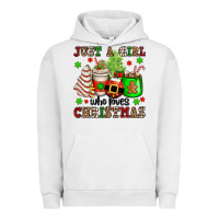 Pigment Lunar Rock just a girl who loves christmas Urban Hoodie - OliviaCreatesArt