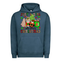 Pigment Midnight Navy just a girl who loves christmas Urban Hoodie - OliviaCreatesArt