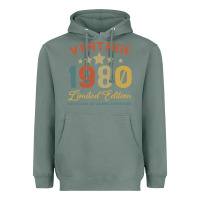 Sage Vintage 1980 Clothes 40 Years Old Retro 40th Birthday Heavyweight Hoodie - Bettercallsaul