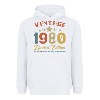 White Vintage 1980 Clothes 40 Years Old Retro 40th Birthday Heavyweight Hoodie - Bettercallsaul
