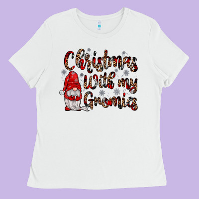 Christmas With My Gnomies Ladies Tee Designed By Jahusdesignshop