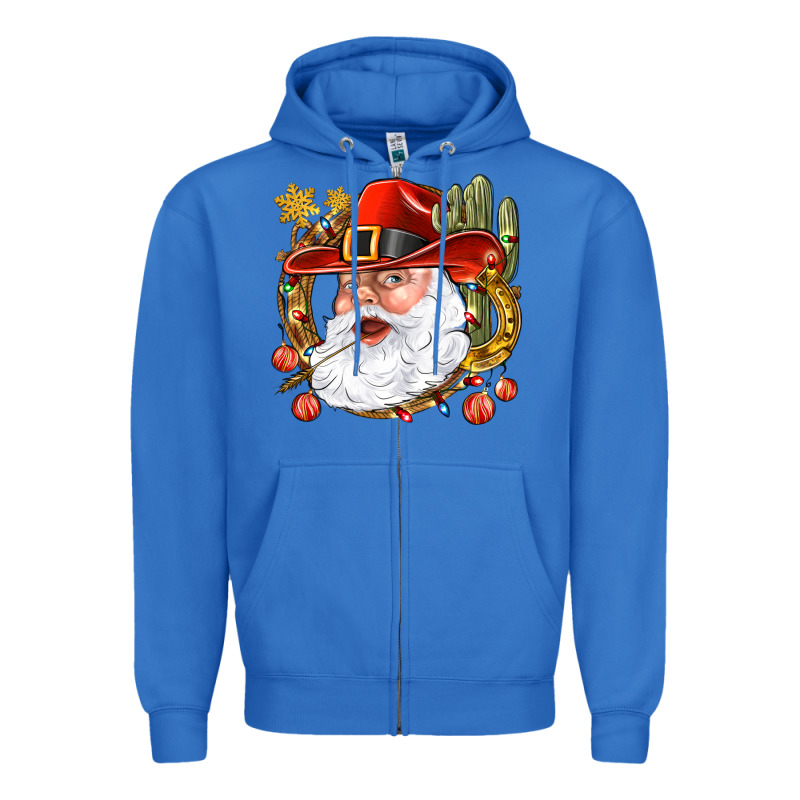 Cowboy Santa Zipper Hoodie by BundleAndBundleShop | Teevron