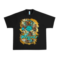 Black western cross blessed lily butterfly Urban Heavy Tee - BarkalooDesign