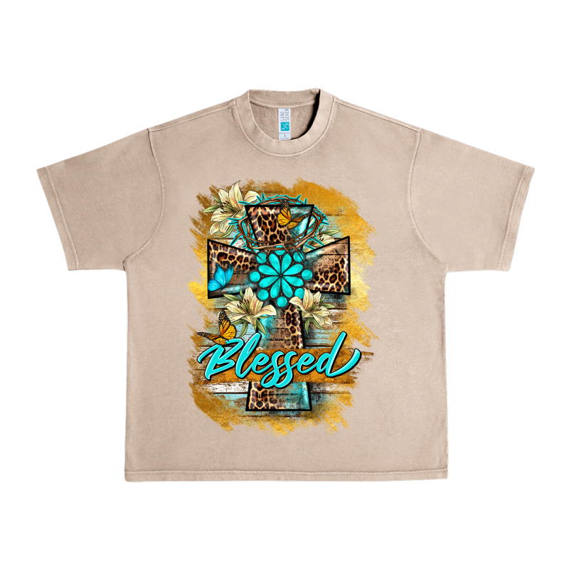 Western Cross Blessed Lily Butterfly Urban Heavy Tee by BarkalooDesign | Teevron
