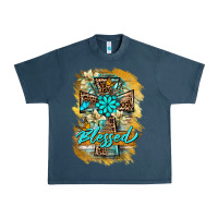 Midnight Navy western cross blessed lily butterfly Urban Heavy Tee - BarkalooDesign