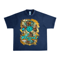 Navy western cross blessed lily butterfly Urban Heavy Tee - BarkalooDesign