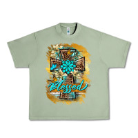 Oil Green western cross blessed lily butterfly Urban Heavy Tee - BarkalooDesign