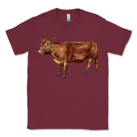 Burgundy red angus cow Classic Tee - LillyAllenDesigns