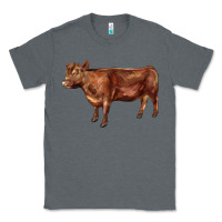 Charcoal Heather red angus cow Classic Tee - LillyAllenDesigns