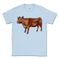 Dusty Blue red angus cow Classic Tee - LillyAllenDesigns