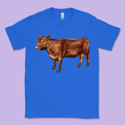Red Angus Cow Classic Tee Designed By Lillyallendesigns