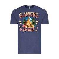 Vintage Denim glamping crew Vintage Tee - NancyCooperArtShop
