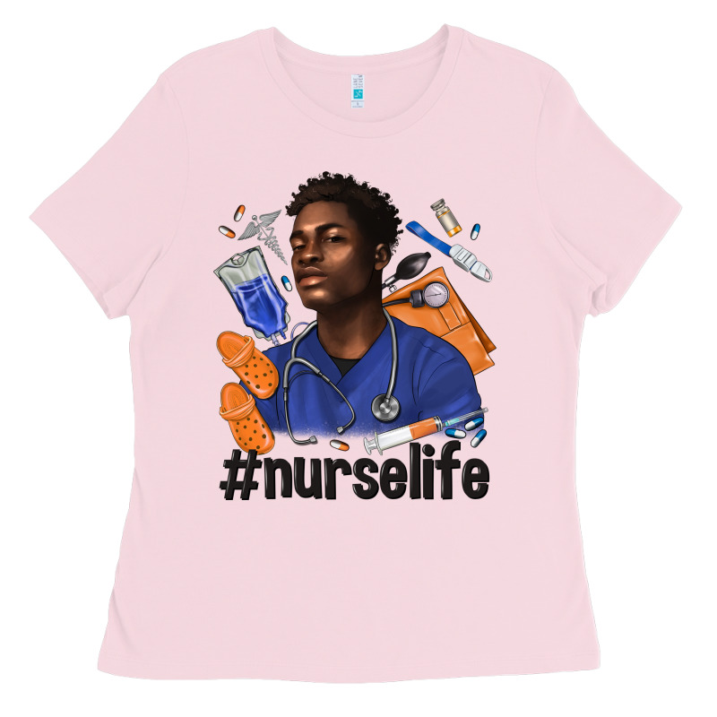 Afro Man Nurse Life Ladies Tee by texasbilliewilder | Teevron
