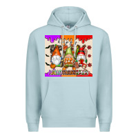 Blue Mist Happy Hallothanksmas gnomes Premium Hoodie - texasbilliewilder