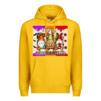 Lemon Happy Hallothanksmas gnomes Premium Hoodie - texasbilliewilder