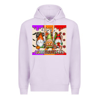 Lilac Happy Hallothanksmas gnomes Premium Hoodie - texasbilliewilder
