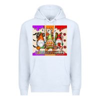 White Happy Hallothanksmas gnomes Premium Hoodie - texasbilliewilder