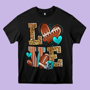 Love American Football Heavy Core Tee Designed By Zillion Design Studio