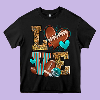 Love American Football Heavy Core Tee Designed By Zillion Design Studio