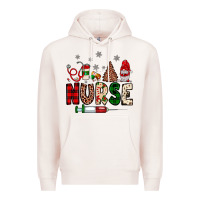 Pale Pink nurse Christmas Premium Hoodie - JahusDesignShop
