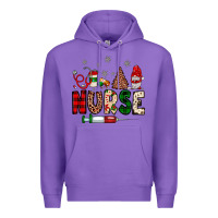 Purple nurse Christmas Premium Hoodie - JahusDesignShop