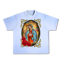 Grape Ice our lady of guadalupe frame Urban Heavy Tee - BarkalooDesign