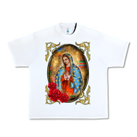 White our lady of guadalupe frame Urban Heavy Tee - BarkalooDesign