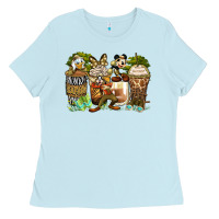 Baby Blue safari cartoon characters coffee cups Ladies Tee - Zillion Design Studio