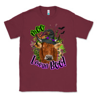 Burgundy Moo i mean boo Cow Classic Tee - NancyCooperArtShop