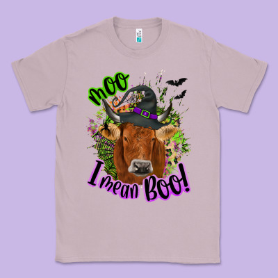 Moo I Mean Boo Cow Classic Tee Designed By Nancycooperartshop
