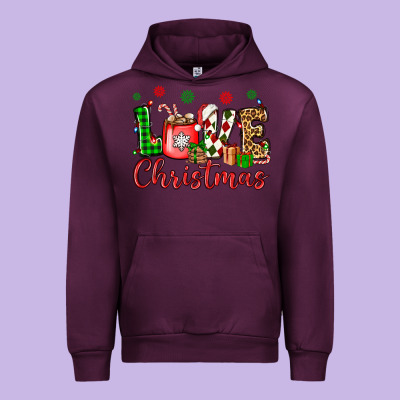 Love Christmas Urban Hoodie Designed By Oliviacreatesart