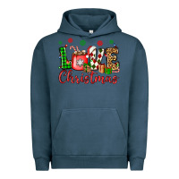 Pigment Midnight Navy love christmas Urban Hoodie - OliviaCreatesArt