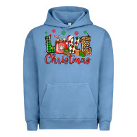 Pigment Pebble Blue love christmas Urban Hoodie - OliviaCreatesArt